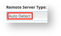 Leave the Remote Server Type Set to Auto Detect Unless There are Problems Leave the Remote Server Type Set to Auto Detect Unless There are Problems