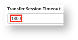 Select the Amount of Seconds to Wait Before Timing Out a Transfer Select the Amount of Seconds to Wait Before Timing Out a Transfer