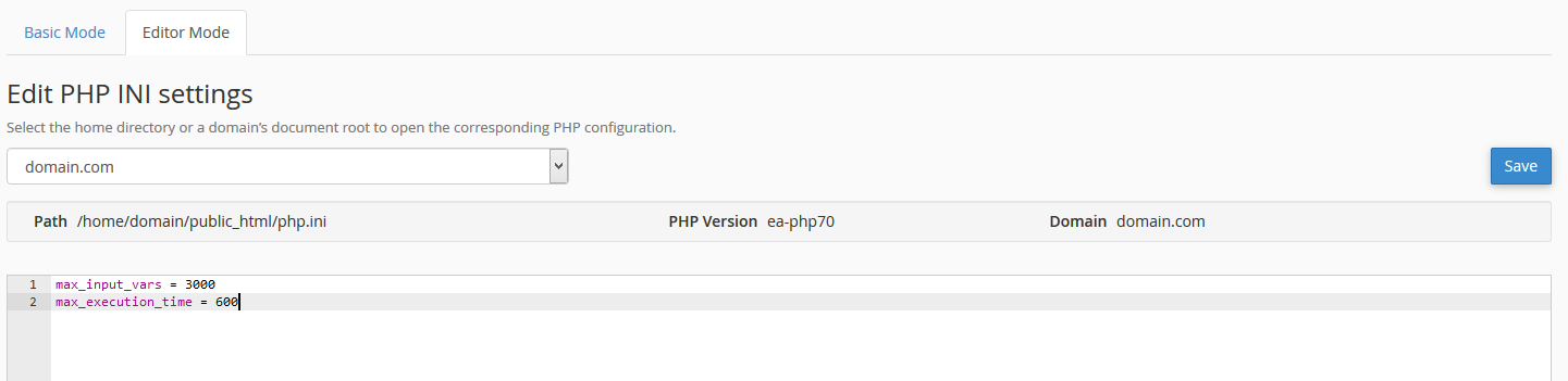 Base de conocimiento Hostdime > Increasing PHP Memory Limit through MultiPHP INI Editor > MaxExec.png