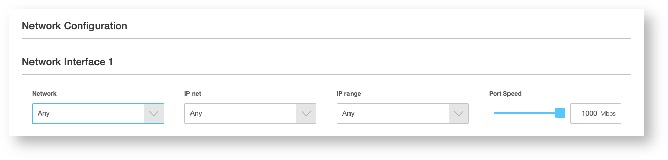 Select the Network Configuration Options Select the Network Configuration Options