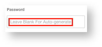 If you Want to Specify a Password do so in the Password field If you Want to Specify a Password do so in the Password field