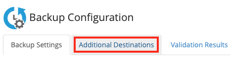 Select the additional destinations tab