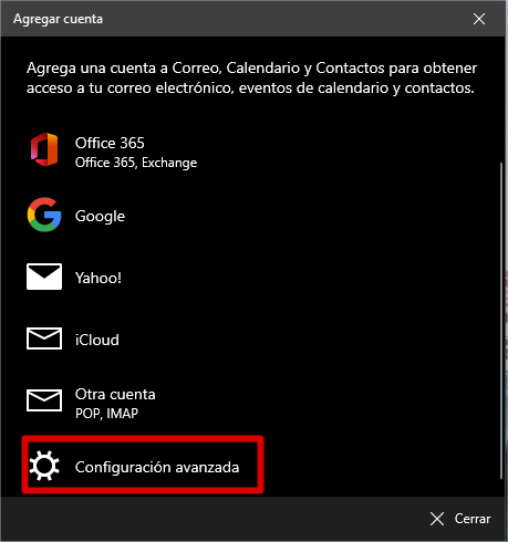 Configurar correo en Microsoft Mail - Base Conocimiento Español