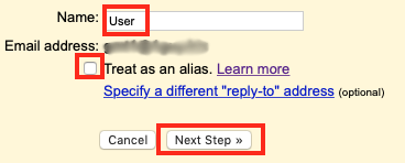 Enter the Outgoing Name You Want to Use for This Account and Select Whether you Want to Treat It as a Gmail Alias.