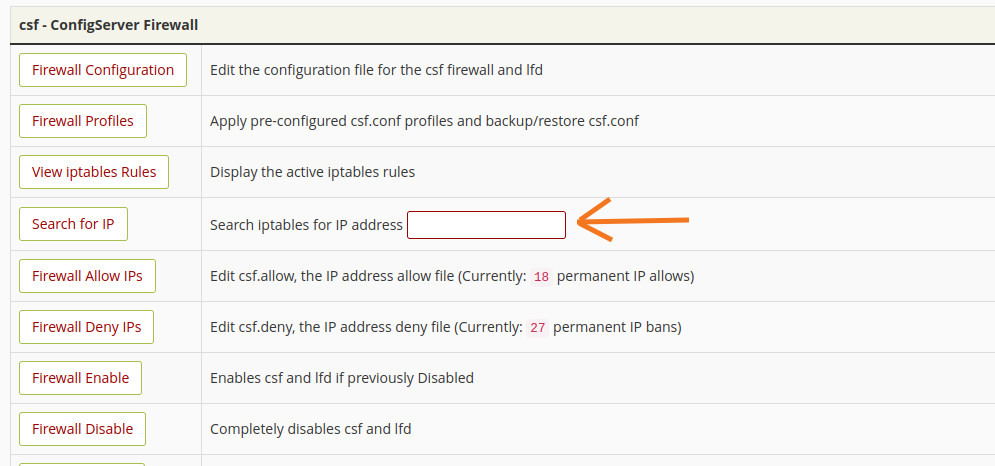 Configserver security firewall csf настройка