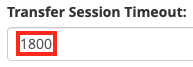 Select the Amount of Seconds to Wait Before Timing Out a Transfer