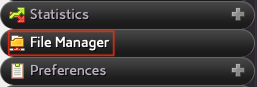 Select FileManager in SiteWorx
