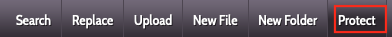Click the Protect Item That Appears Above the File Manager Directory and File List