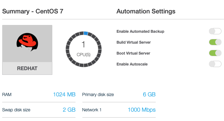 Select Autoscale and Autobackup if you Need Them