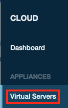 Click on Virtual Servers in the Sidebar