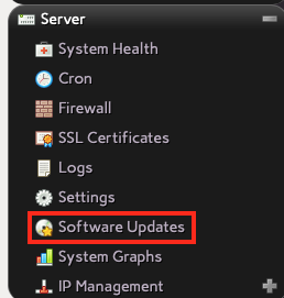 In the Software Section of NodeWorx Click on Software Updates.